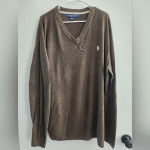 US Polo Assn. V Neck Sweater Size XLT